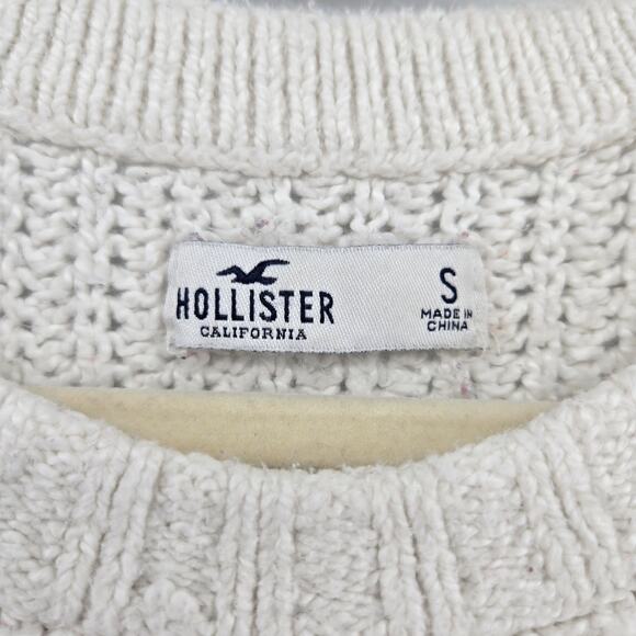 Hollister Oversized Stripe Cropped Knitted Sweater Size SM Kidcore Soft Pastel - Picture 3 of 10